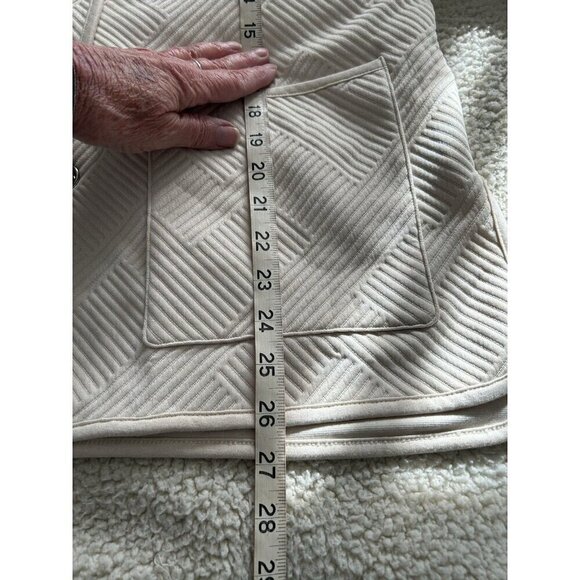 Sanctuary Anthropology Textured Knit Snap Close Shacket Jacket Cream Size S - Picture 13 of 14